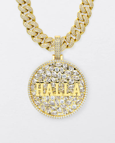 Custom Engraved Name Badge Pendant - 51mm