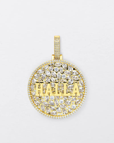 Custom Engraved Name Badge Pendant - 51mm