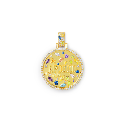 Custom Mosaic Name Medallion Pendant - 38mm