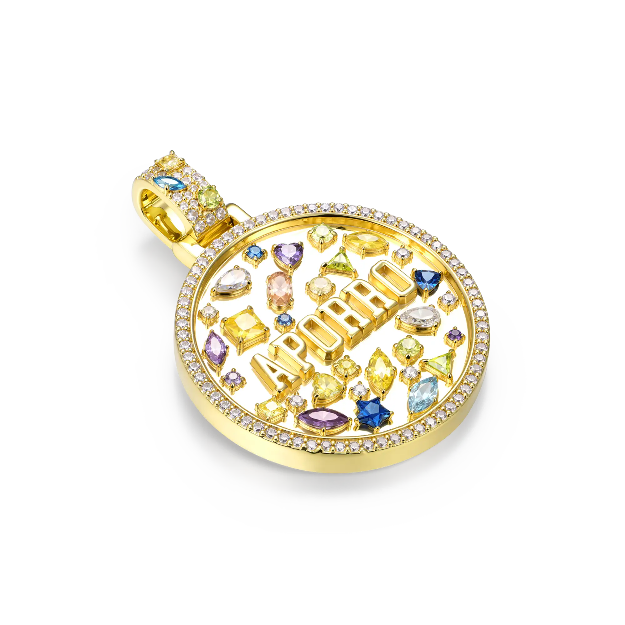 Custom Mosaic Name Medallion Pendant - 38mm