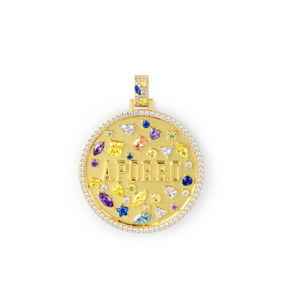 Custom Mosaic Name Medallion Pendant - 51mm