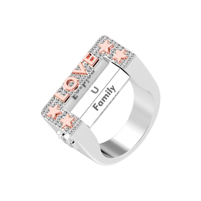 Custom "Love" 6-Sided Spinning Ring