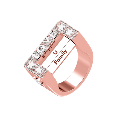 Custom "Love" 6-Sided Spinning Ring