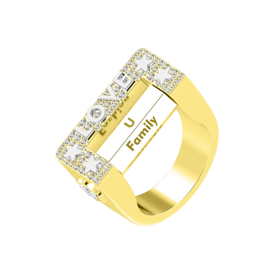 Custom "Love" 6-Sided Spinning Ring