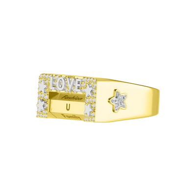 Custom "Love" 6-Sided Spinning Ring