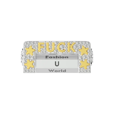 Custom "Fxxk" 6-Sided Spinning Ring