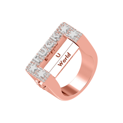 Custom "Fxxk" 6-Sided Spinning Ring