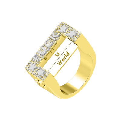 Custom "Fxxk" 6-Sided Spinning Ring