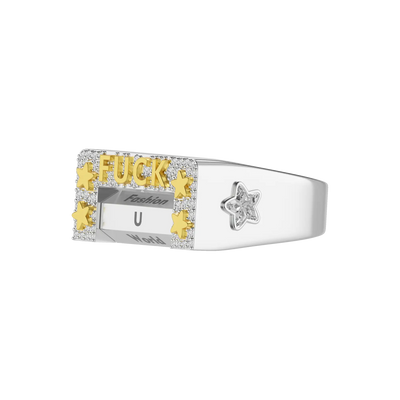 Custom "Fxxk" 6-Sided Spinning Ring