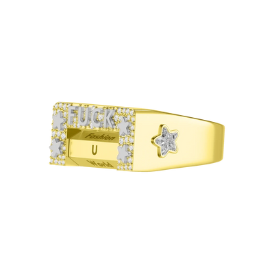 Custom "Fxxk" 6-Sided Spinning Ring