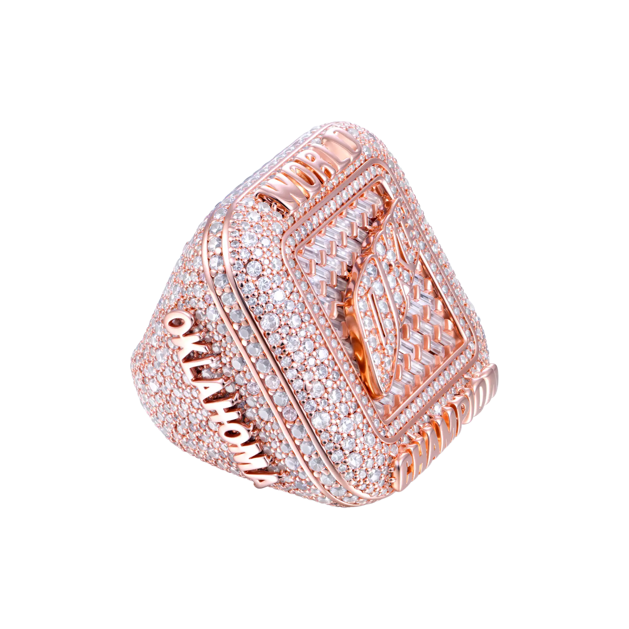 Custom Square Diamond Weave Championship Ring