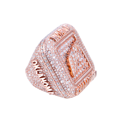 Custom Square Diamond Weave Championship Ring
