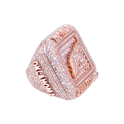 Custom Square Diamond Weave Championship Ring