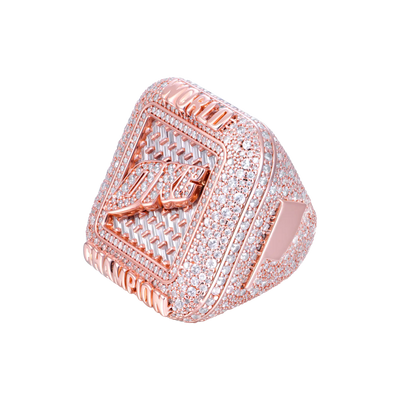 Custom Square Diamond Weave Championship Ring