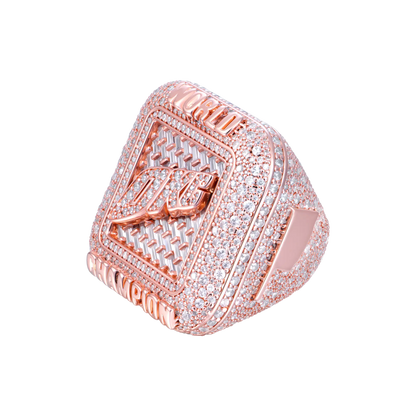 Custom Square Diamond Weave Championship Ring