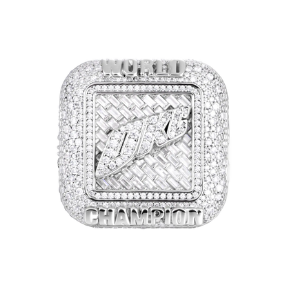 Custom Square Diamond Weave Championship Ring