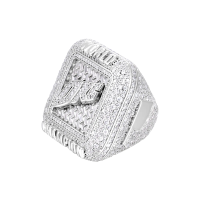 Custom Square Diamond Weave Championship Ring