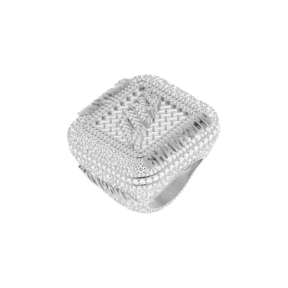 Custom Square Diamond Weave Championship Ring