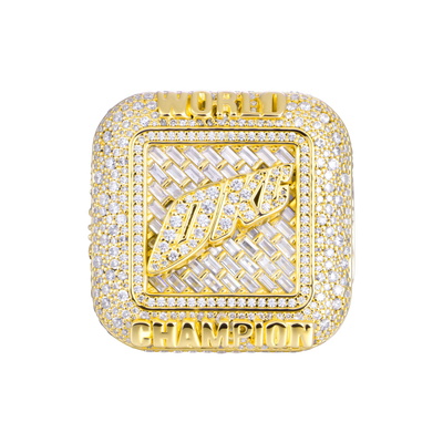 Custom Square Diamond Weave Championship Ring