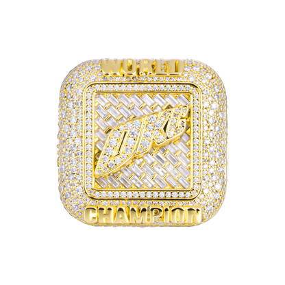 Custom Square Diamond Weave Championship Ring