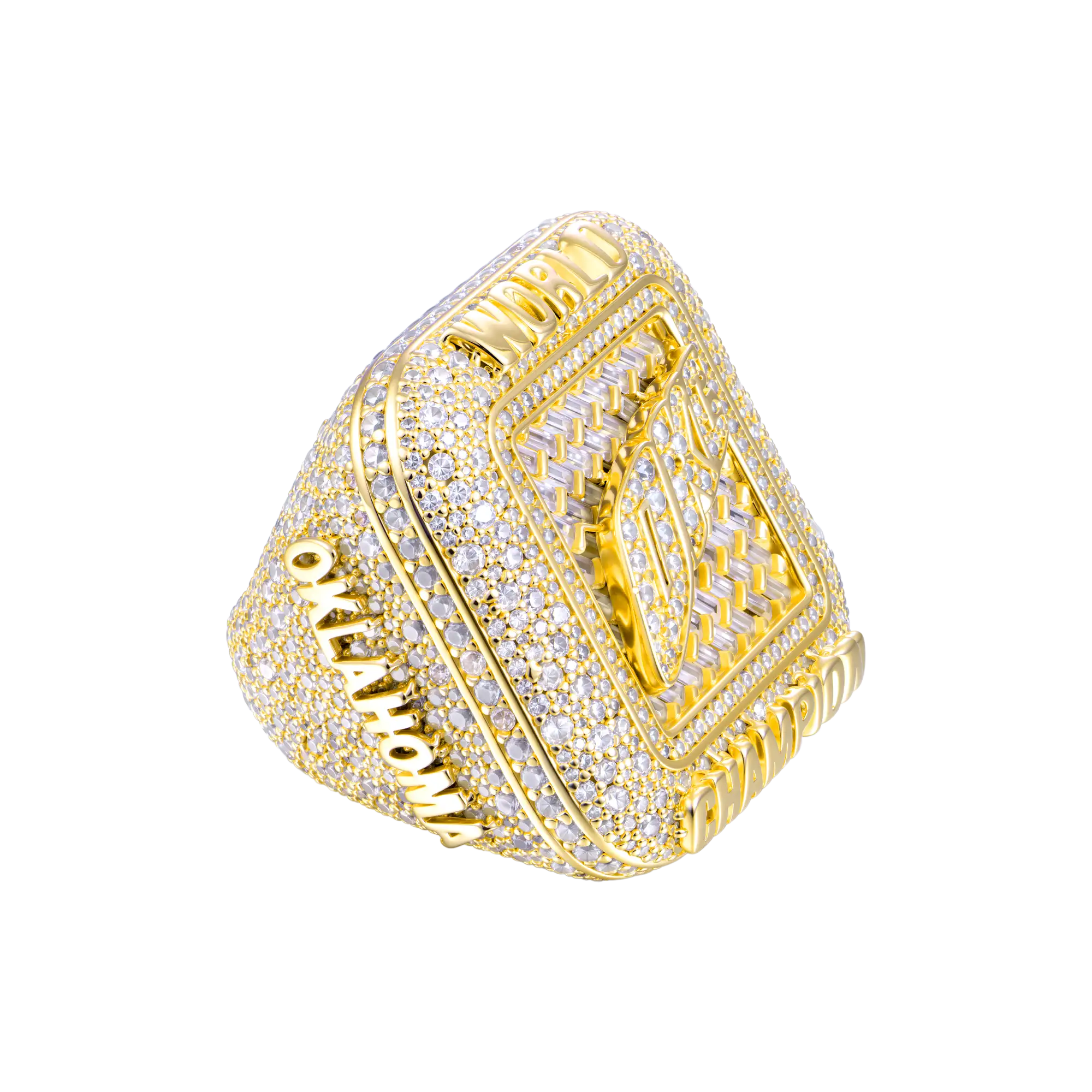 Custom Square Diamond Weave Championship Ring