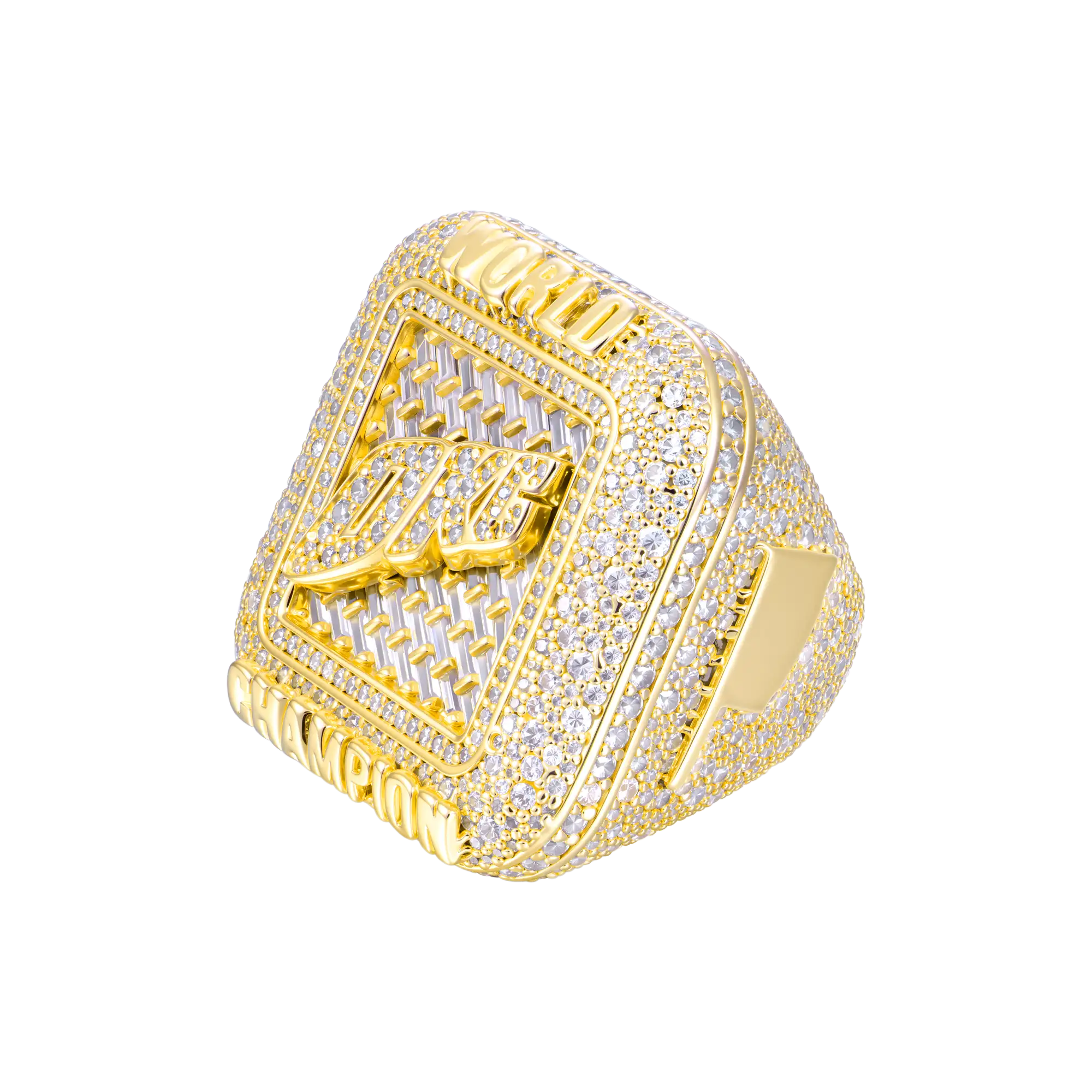 Custom Square Diamond Weave Championship Ring