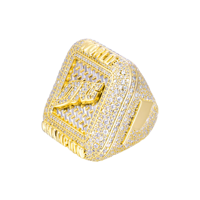 Custom Square Diamond Weave Championship Ring