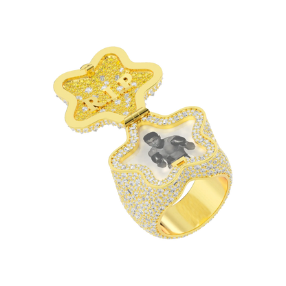 Custom “Star” Flip Photo Ring