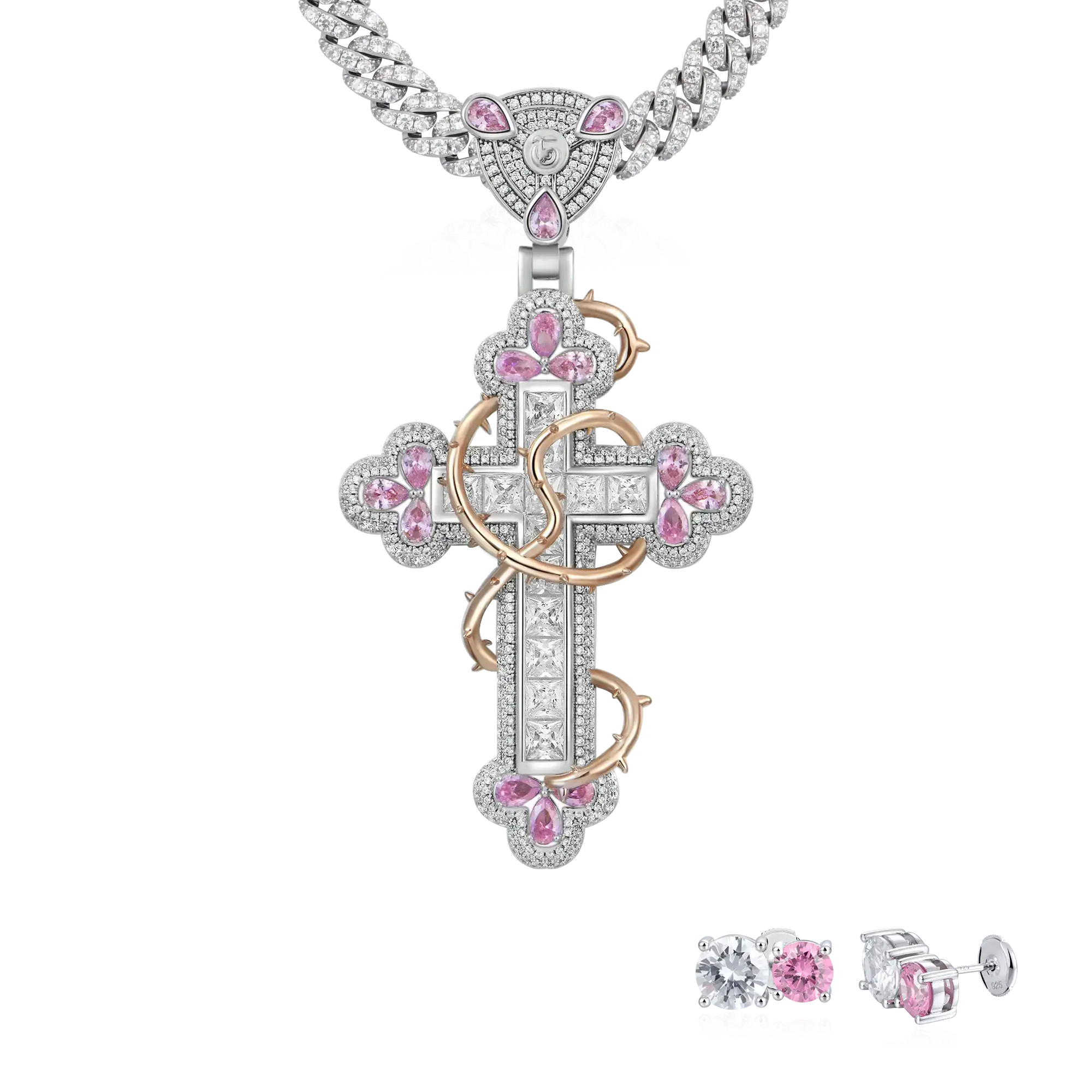 Thorned Romance Pendant & Earrings Set