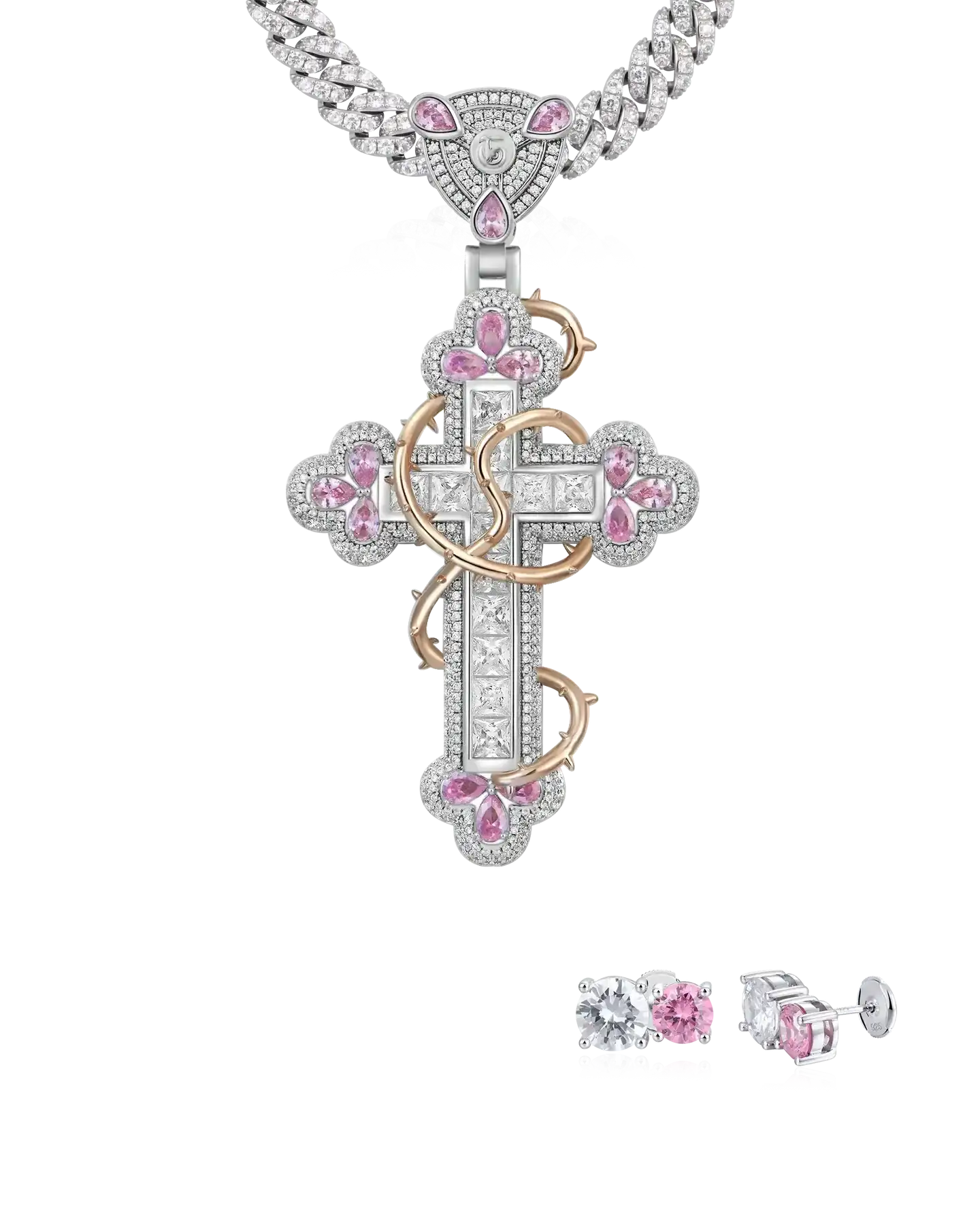 Thorned Romance Pendant & Earrings Set