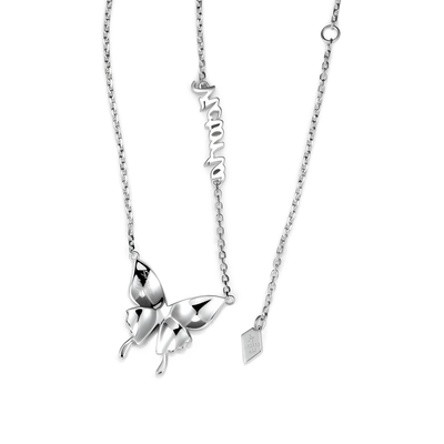 Custom Moissanite Purple Butterfly Necklace