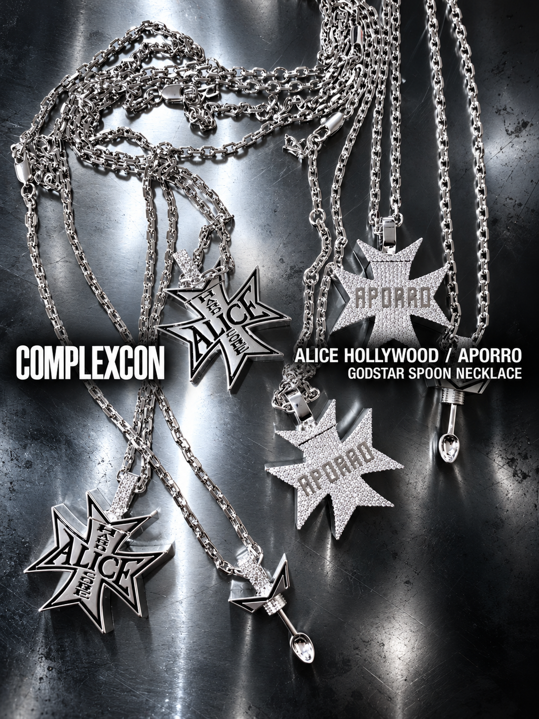 APORRO × ALICE HOLLYWOOD GODSTAR SPOON NECKLACE