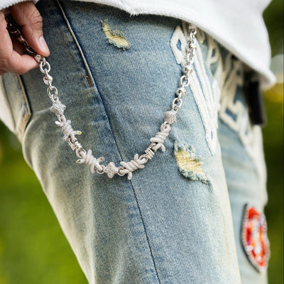 Barbed Clover Chain & Wallet Chain