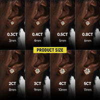Round Cut Stud Earring