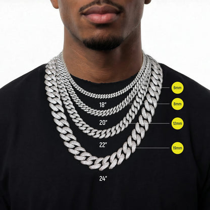 Round Cut Cuban Link Chain - 12mm