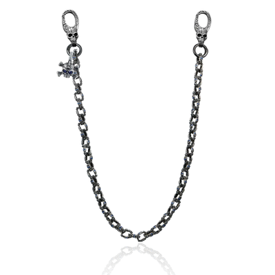 Aporro X Double-Sided Skull Link Necklace & Wallet Chain