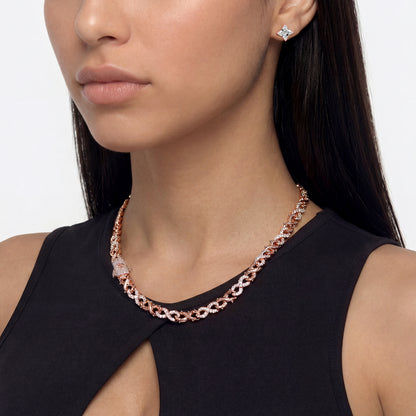 Infinity Thorn Chain & Clover Earring Set