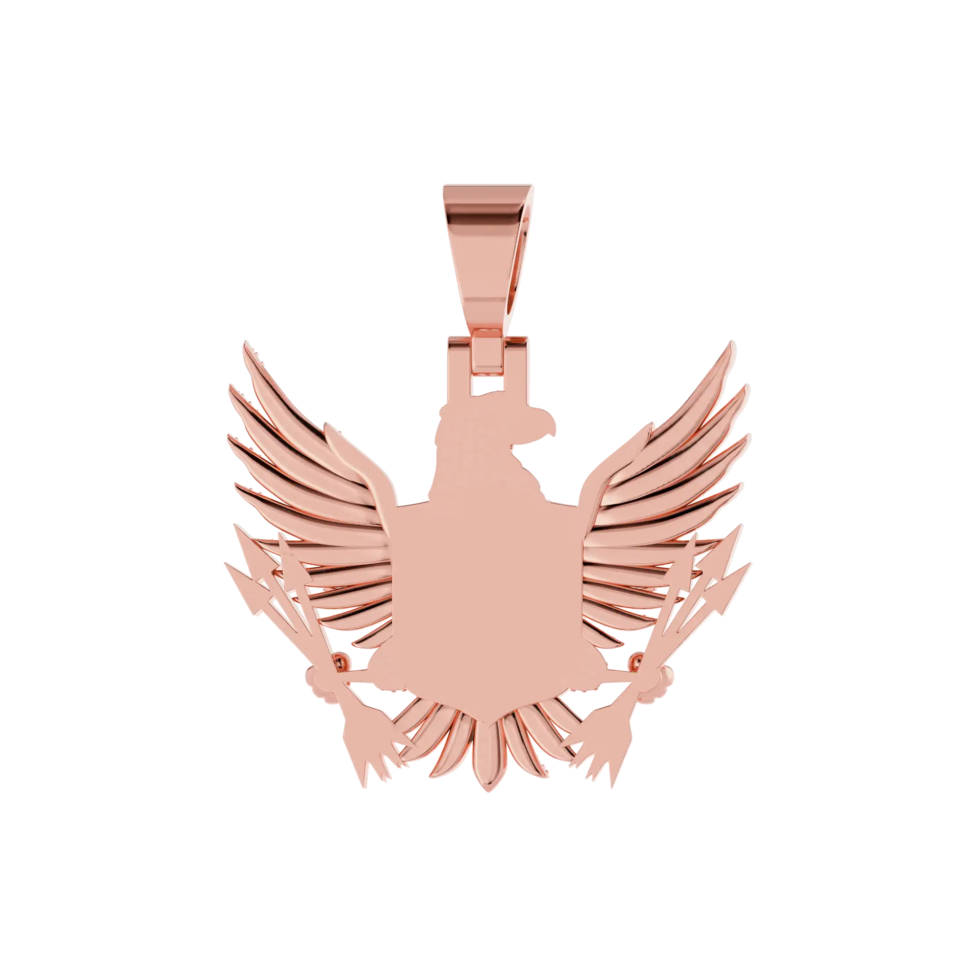 Custom 3D Eagle Photo Frame Pendant