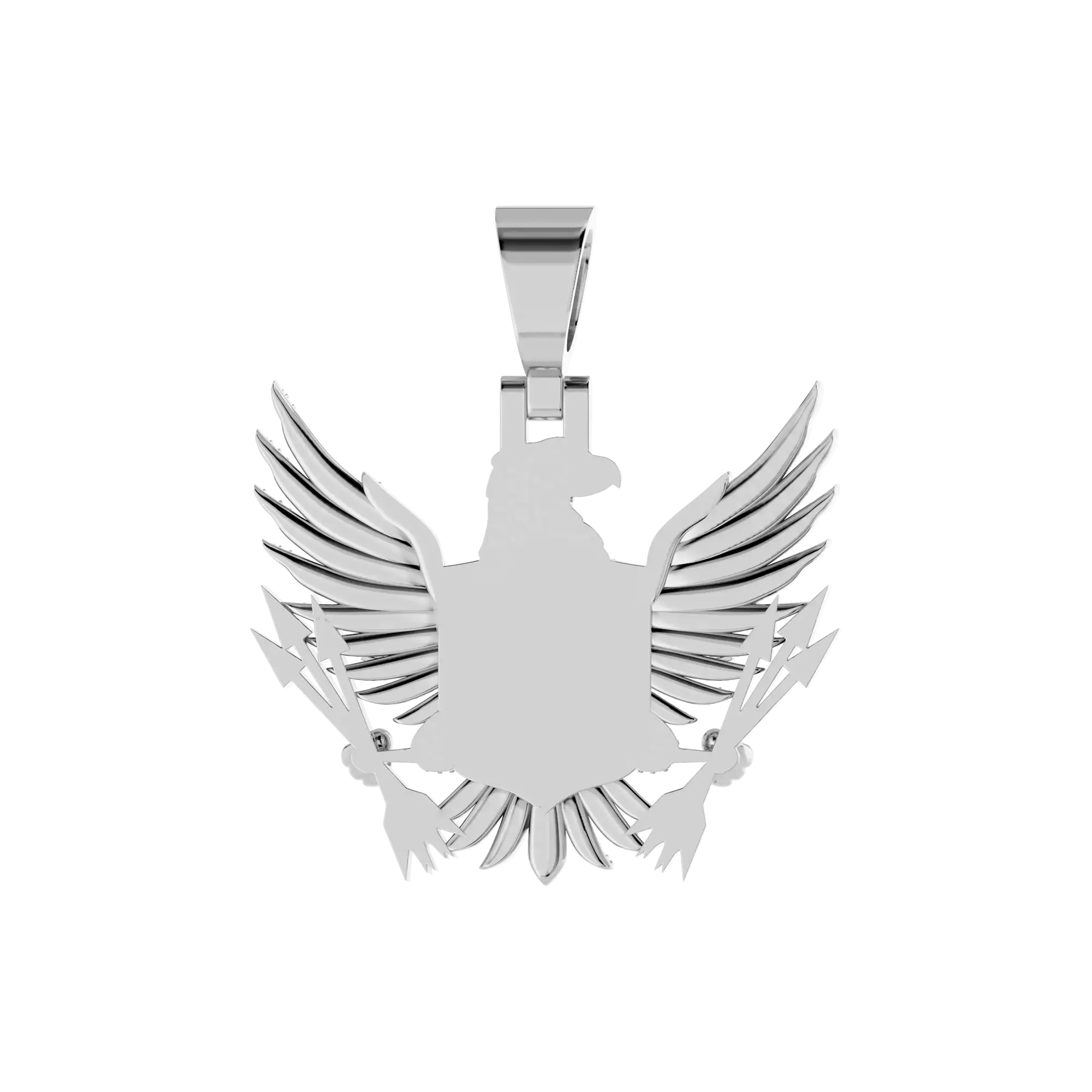 Custom 3D Eagle Photo Frame Pendant