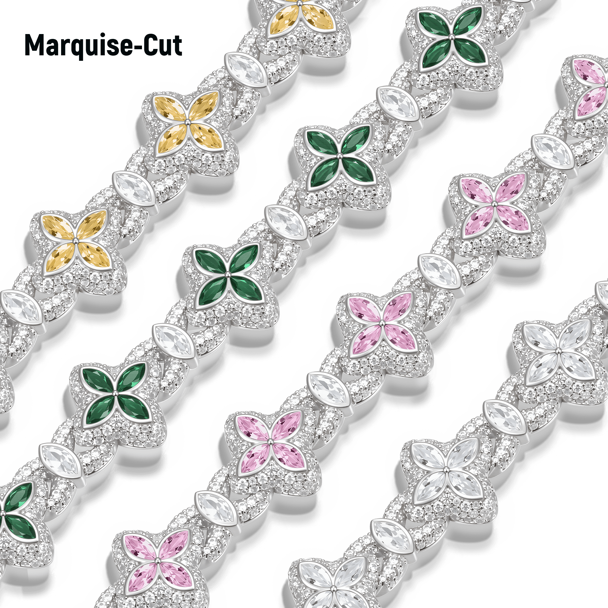 Iced Luminous Clover Bracelet