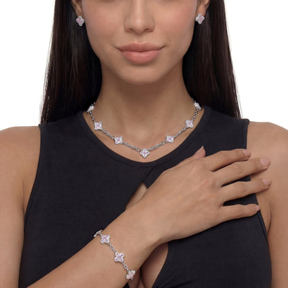 Pink Luminous Clover Trio Set