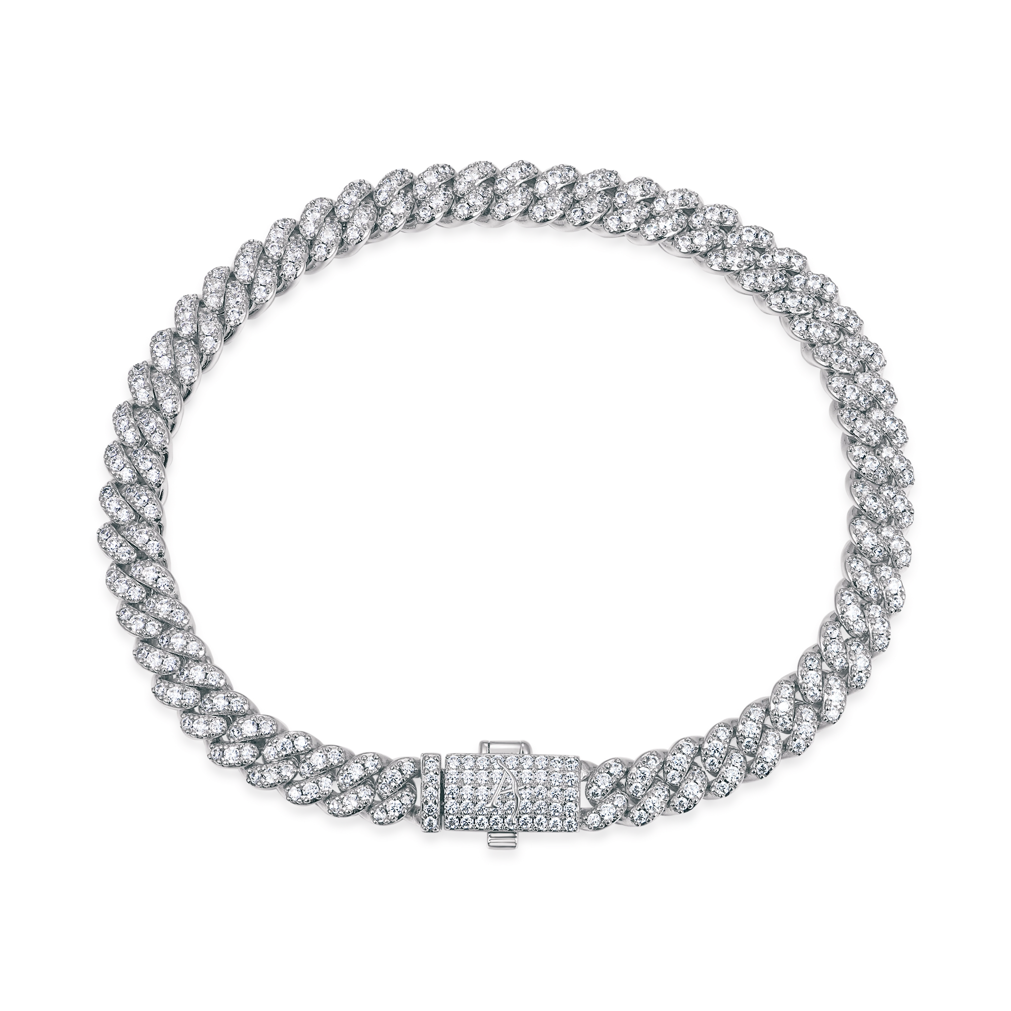 Round Cut Cuban Link Bracelet - 6mm