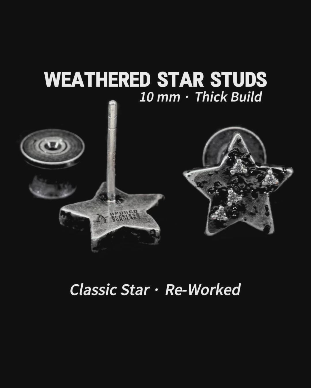 WEATHERED STAR STUD EARRINGS