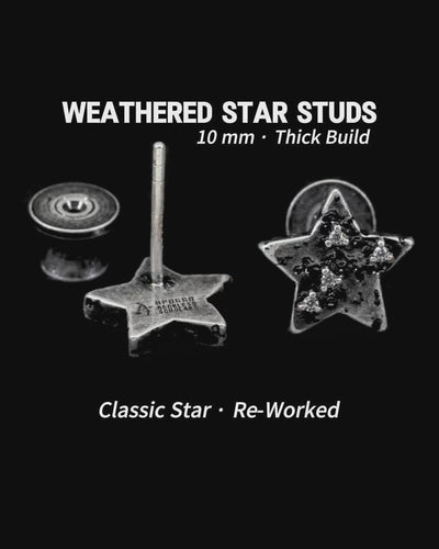 WEATHERED STAR STUD EARRINGS