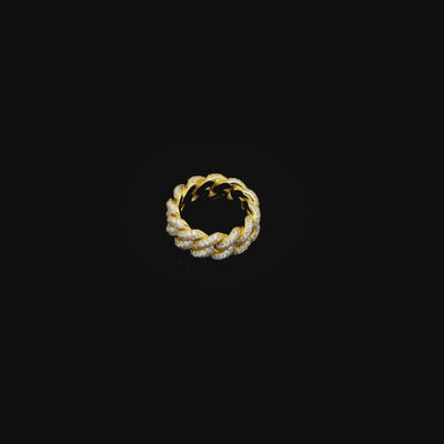 Moissanite Cuban Link Ring - 9mm