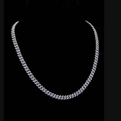 6mm Micro Round Cut Cuban Link Chain - Rose Gold