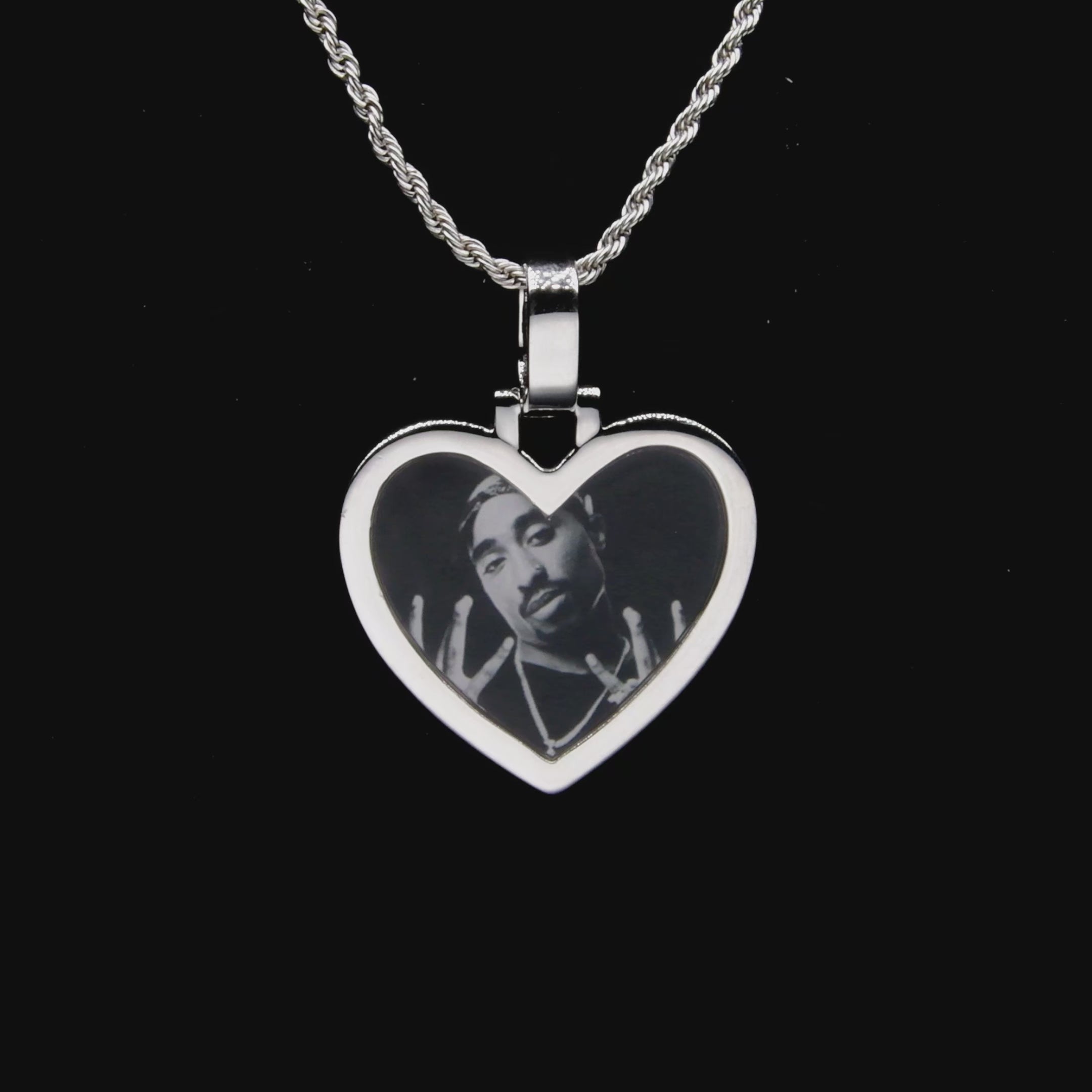 Custom Locket Heart Frame Pendant