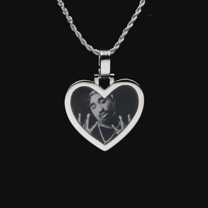 Custom Locket Heart Frame Pendant