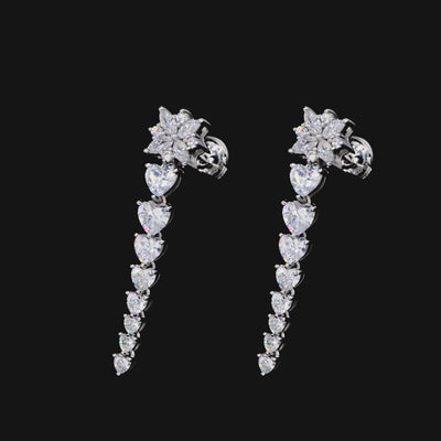 S925 Charming Heart Dop Earring