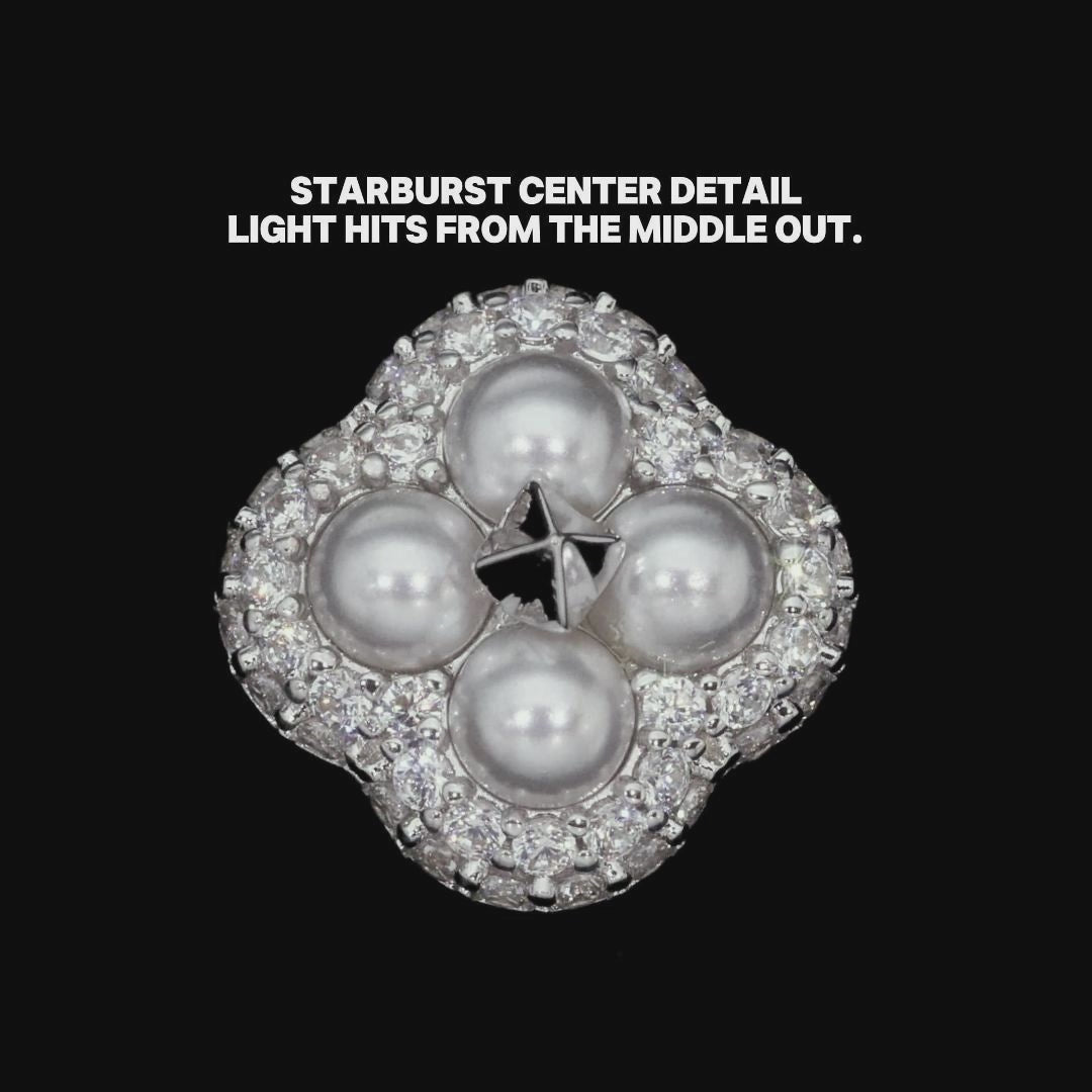 Starburst Pearl Stud Earring